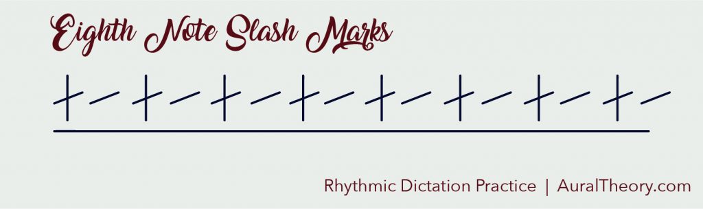 representation of eighth note rhythm